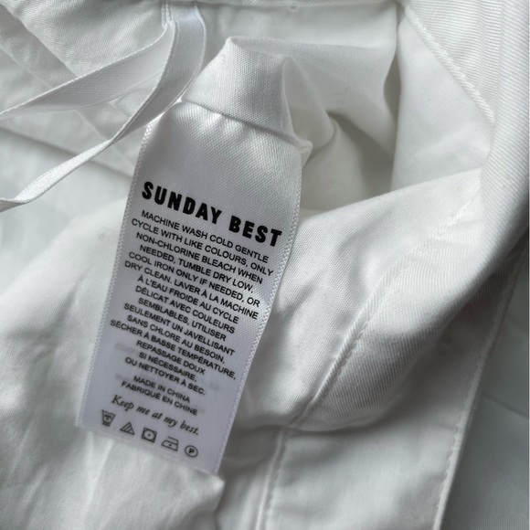 Sunday Best Aritzia White Pleated Tennis Skirt Sz 0 - Picture 4 of 8